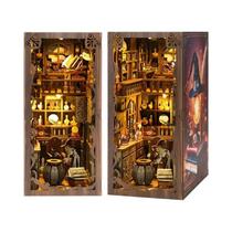 De Madeira Diy Livro Nook Prateleira Inserção Em Miniatura Casa De Boneca Kit Casa De Bonecas Móveis