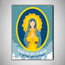 De mãos dadas com maria Placa Decorativa Religiosa 30x20 cm De mãos dadas com maria Placa Decorativa Religiosa 30x20 cm