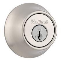 Deadbolt Lock Kwikset 660 em níquel acetinado com proteção Microban