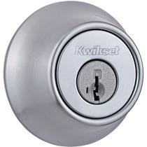 Deadbolt Lock Kwikset 660 Satin Chrome para porta de entrada frontal
