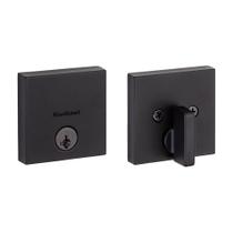 Deadbolt Lock Kwikset Downtown Matte Black com SmartKey Deadbolt Lock Kwikset Downtown Matte Black com SmartKey