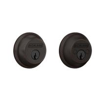 Deadbolt SCHLAGE B62N716 com chave de 2 lados, bronze envelhecido, grau 1 Deadbolt SCHLAGE B62N716 com chave de 2 lados, bronze envelhecido, grau 1