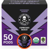 Death Wish Coffee Cápsulas de Espresso Torrado para Dose Única 50 Unidades