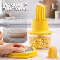 Debulhador Descascador Ralador Espiga Milho Recipiente Redondo 400ml Debulhador Descascador Ralador Espiga Milho Recipiente Redondo 400ml