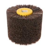 Deburring Horsehair Round Brush Head Polindo a marcenaria da roda - Marrom