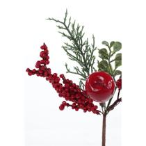 Dec galhos c/fruta/pick vrm 24cm Dec galhos c/fruta/pick vrm 24cm