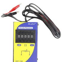 Década Resistiva por Tecla com Simulador escala de 1 a 99.999 ohms - Planatc
