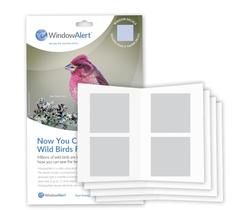 Decalque anticolisão quadrado WindowAlert Classic de 4 folhas