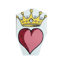 Decalque Coroa Coração Vidro e Porcelana Pacote 10 Unidades Fácil Aplicação Alta Qualidade e Durabil