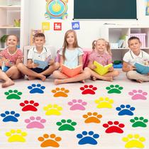Decalque de chão ReliThick Paw Print 30 unidades de 7,5 cm, PVC multicolorido Decalque de chão ReliThick Paw Print 30 unidades de 7,5 cm, PVC multicolorido