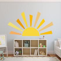 Decalque de parede Denylo pro Boho Half Sun em vinil removível