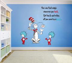 Decalque de parede infantil Runtoo Inspirational em vinil 30x90cm x2