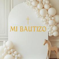 Decalque de parede Ladinimo Mi Bautizo Cross Baptism Party Decor Gold Decalque de parede Ladinimo Mi Bautizo Cross Baptism Party Decor Gold