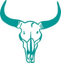 Decalque de vinil Barsci Cow Steer Skull de 5 cm para carros e janelas Decalque de vinil Barsci Cow Steer Skull de 5 cm para carros e janelas