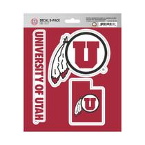 Decalque FANMATS NCAA Utah Utes Team, pacote com 3, 5 x 7,5 cm, vermelho Decalque FANMATS NCAA Utah Utes Team, pacote com 3, 5 x 7,5 cm, vermelho