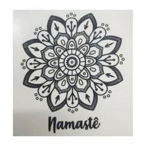 Decalque Mandala Namaste Vidro e Porcelana Pacote 8 Unidades Fácil Aplicação Alta Qualidade e Durabi