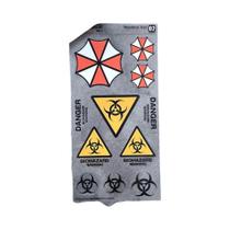 Decalques De Aviso De Radiação Nuclear, Adesivos Refletivos Do Resident Evil Umbrella Para