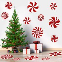 Decalques de chão de Natal Hifunwu Peppermint 14 unidades Decalques de chão de Natal Hifunwu Peppermint 14 unidades
