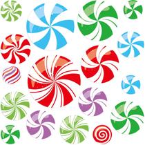 Decalques de chão Fancy Land Peppermint, decoração de Natal x36