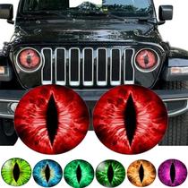 Decalques de farol Beast Eyes 3D Stereo para Jeep, 1 par Decalques de farol Beast Eyes 3D Stereo para Jeep, 1 par