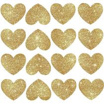 Decalques de parede Buiory Love Heart Gold Glitter Vinil 72 unidades Decalques de parede Buiory Love Heart Gold Glitter Vinil 72 unidades