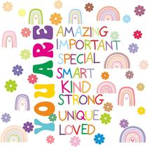 Decalques de parede Easma Colorful Inspirational You Are Quote