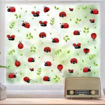 Decalques de parede Kazova Cute Ladybug Cartoon Insect Aquarela