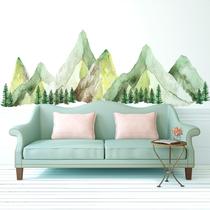 Decalques de parede Kingarch Large Mountain Green Pine Tree