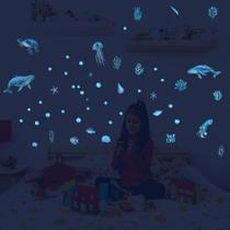 Decalques de parede Ladinimo Glow in The Dark Under The Sea Whale Decalques de parede Ladinimo Glow in The Dark Under The Sea Whale