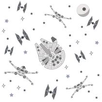 Decalques de parede Lambs & Ivy Star Wars Squadron X-Wing/Tie Fighter/Millennium Falcon Decalques de parede Lambs & Ivy Star Wars Squadron X-Wing/Tie Fighter/Millennium Falcon