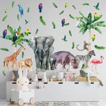 Decalques de parede Lipastick Safari Animal Jungle Kids Room L Decalques de parede Lipastick Safari Animal Jungle Kids Room L