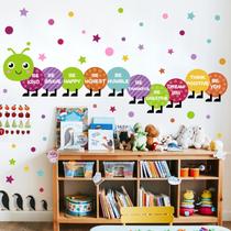 Decalques de parede para sala de jogos para crianças Haiddle Inspirational Polka Dots 40x90cm
