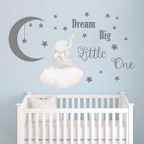 Decalques de parede Runtoo Dream Big Little One Elephant Quotes