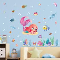 Decalques de parede SHUCHING Mermaid Adesivo de vinil para peixes oceânicos 118x35 cm Decalques de parede SHUCHING Mermaid Adesivo de vinil para peixes oceânicos 118x35 cm