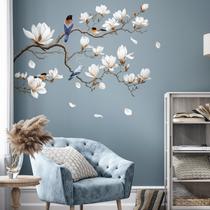 Decalques de parede SHUCHING White Magnolia Tree Peel and Stick