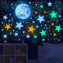 Decalques de parede Sinekong Glow in The Dark Moon & Stars Decalques de parede Sinekong Glow in The Dark Moon & Stars