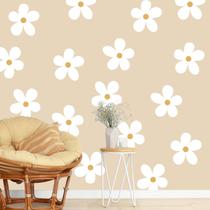 Decalques de parede TaoBary Daisy Flower Adesivos de vinil de 12 folhas