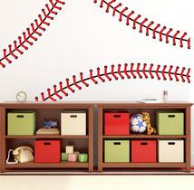 Decalques de parede THEYGE Giant Baseball 218 cm Baseball Stitches