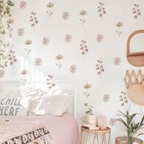 Decalques de parede YourFocus Daisy Boho Flower 84 adesivos para meninas