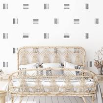 Decalques de parede Zonon 240 peças de adesivos modernos Boho Line Black Decalques de parede Zonon 240 peças de adesivos modernos Boho Line Black