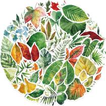 Decalques de vinil, adesivos de folhas botânicas, planta em aquarela, x50