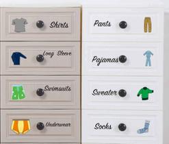 Decalques e etiquetas de roupas para meninos Easma com 9 decalques