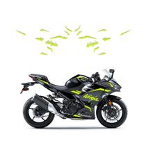 Decalques para motocicletas, kit gráfico, adesivos Ninja 400, amarelos