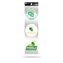 Decalques retrô de 3 peças da Rico Industries Norfolk State University Decalques retrô de 3 peças da Rico Industries Norfolk State University