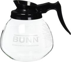 Decantador de cafeteira compatível com BUNN de 12 xícaras transparente/preto