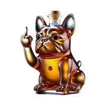 Decantador De Uísque 3D Em Formato De Dedo Médio De Buldogue Francês, Garrafa De Vidro Para Vinho,