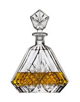 Decantador de uísque Lefonte Irish Cut Triangular 750mL Crystal