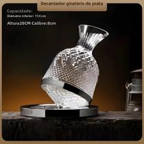 Decantador De Vinho Giratório 360 graus De Cristal De 1500ml, Copo Aerador, Jarra Espelhada, Presente,