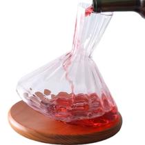 Decanter Aerador Rotativo Giratório Vinho Base Madeira Elite Decanter Aerador Rotativo Giratório Vinho Base Madeira Elite