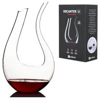 Decanter de Cristal em U 1500ml Aerador para Vinho Decantador